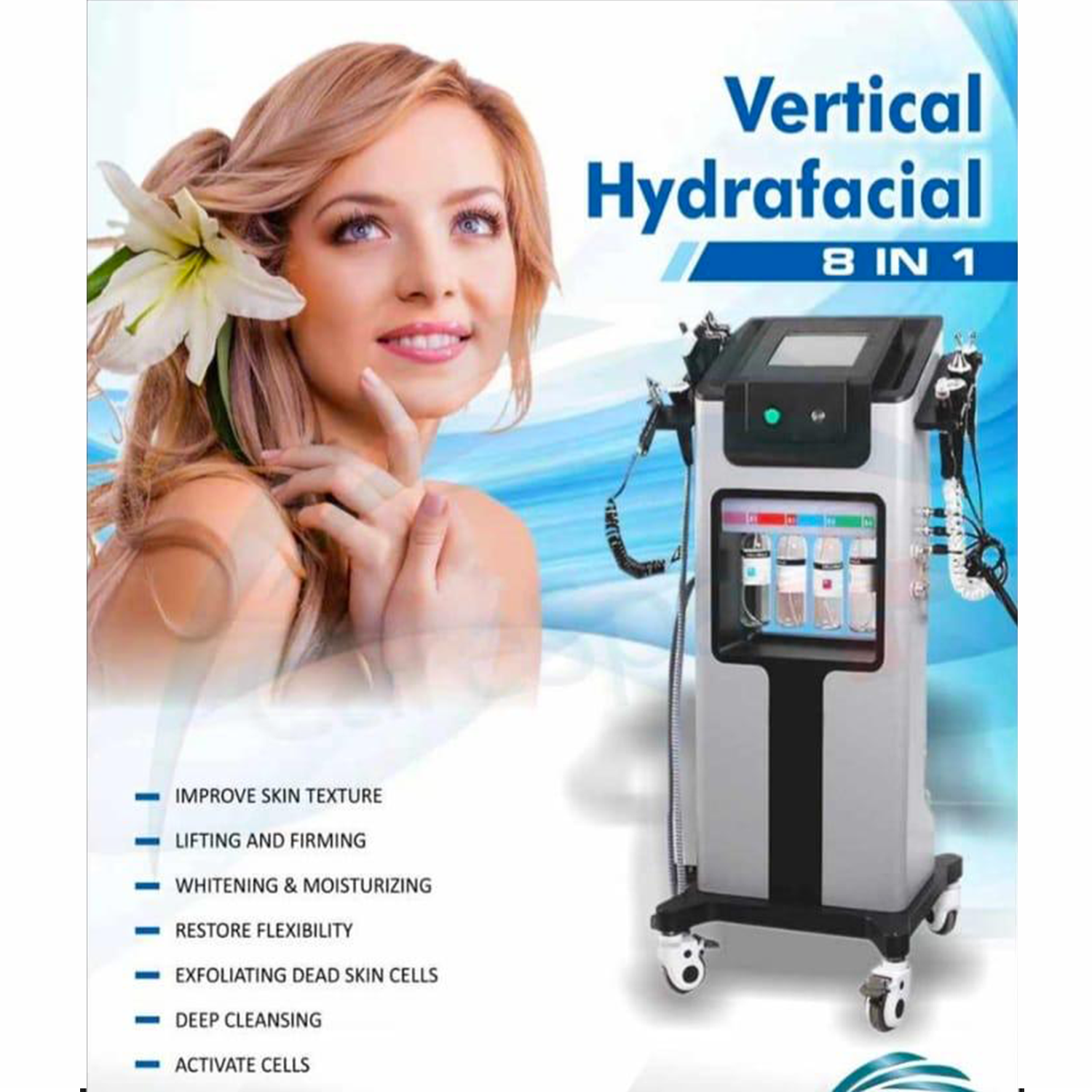 8 In 1 Vertical Hydra Facial Machine