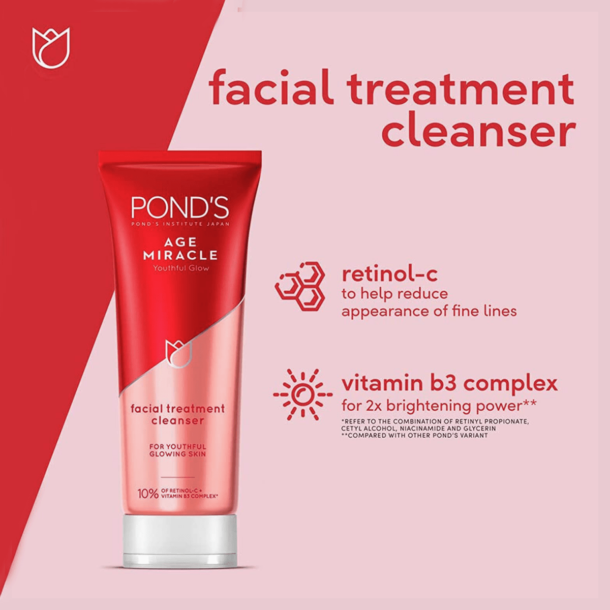 Ponds Age Miracle Facial Foam Face Wash 100g - Gift Point