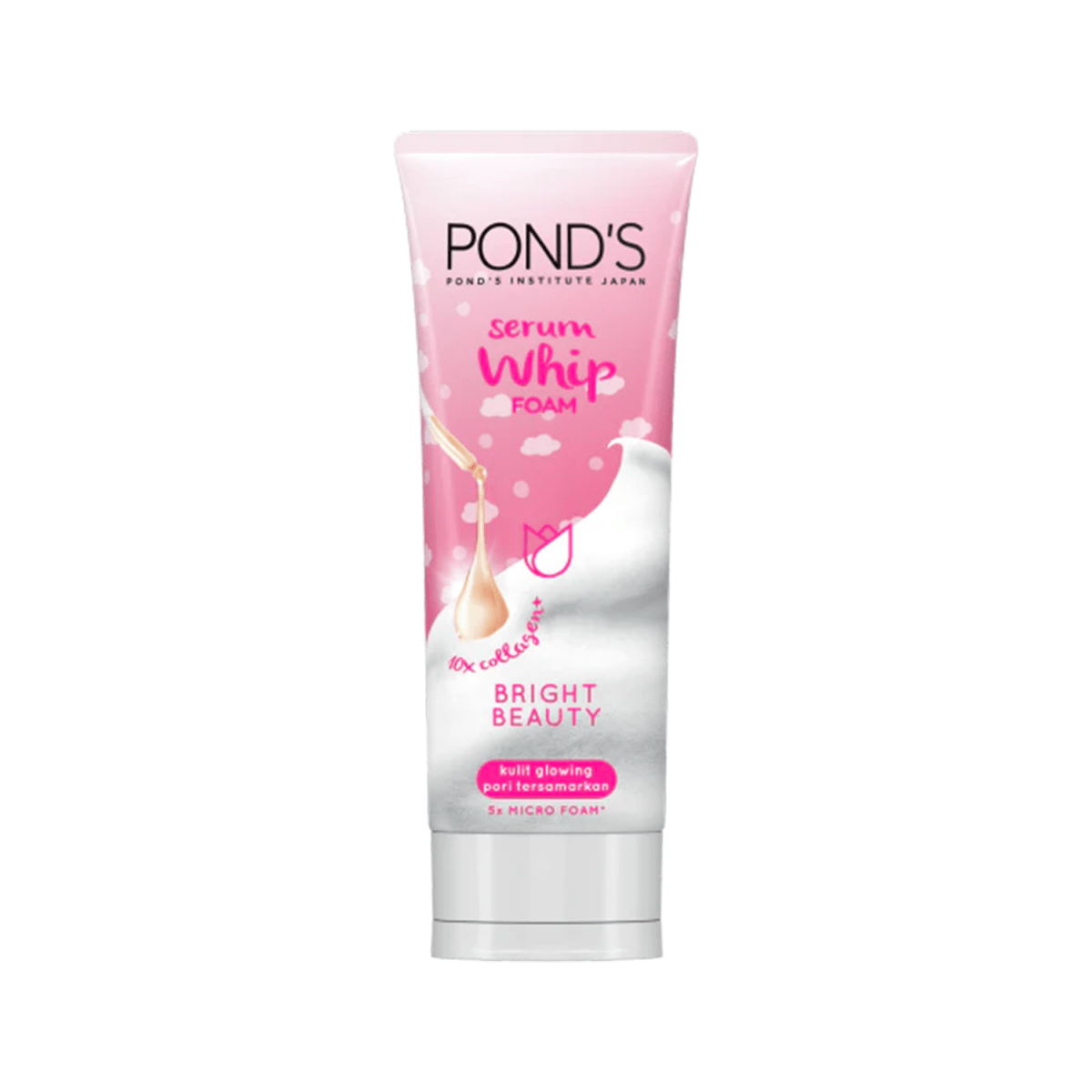 Ponds Bright Miracle Whip Collagen Niasorcinol Foam 100ml - Gift Point