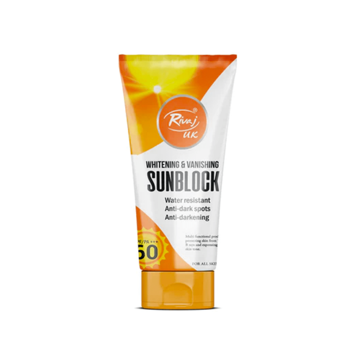 Rivaj Whitening and Vanishing Sunblock SPF60 120ml - Gift Point