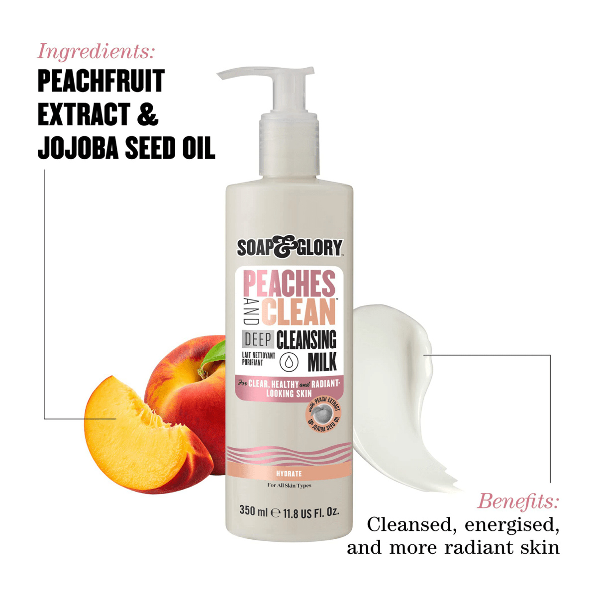 Soap & Glory Peaches And Clean Deep Cleansing Milk 350ml - Gift Point